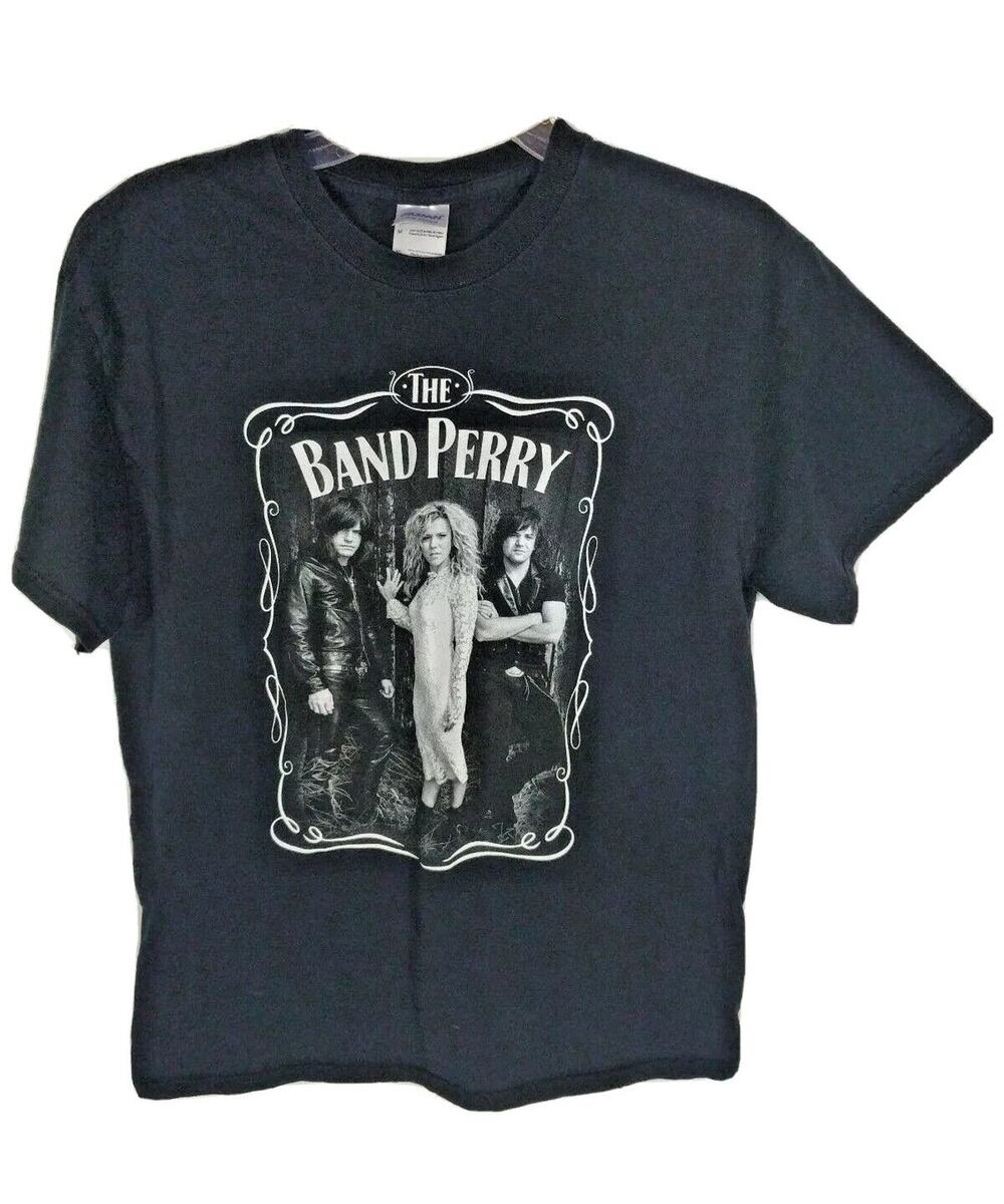 The Band Perry T Shirt Sz Medium Black 2013 World Tour Concert Cotton Short Slv